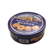 Round Shape Metal Food Packaging Box Wholesale Tin Container for Biscuit Mooncake